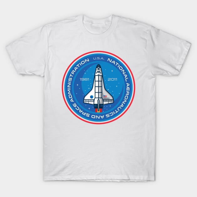 NASA Space Shuttle Clock T-Shirt by Jamieferrato19